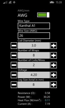 CoilCalc Screenshot Image