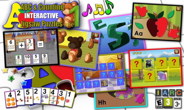 Kids ABC and Counting Jigsaw Puzzles Pre school Screenshot Image