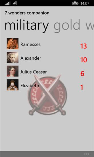 7 Wonders Scoresheet Screenshot Image