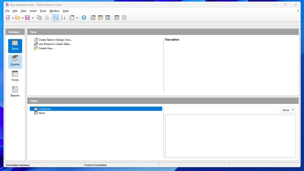 ODB Database Viewer Screenshot Image