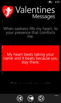 Valentine's Messages App Screenshot 1