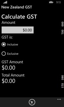 New Zealand GST Calculator Screenshot Image