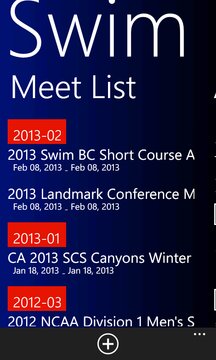 Swim Meet Results Screenshot Image