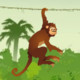 Jumping Monkey Icon Image