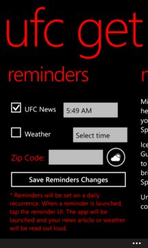 UFC Get Notified Screenshot Image