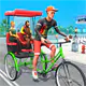 Cycle Taxi Icon Image