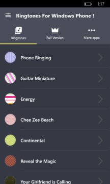 Ringtones For Windows Phone Screenshot Image