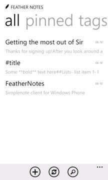 Feather Notes Screenshot Image