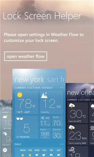 Weather Flow Lock Screen Helper Screenshot Image