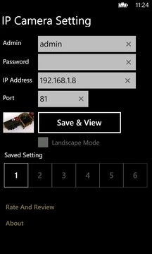 Wireless IP Camera Screenshot Image