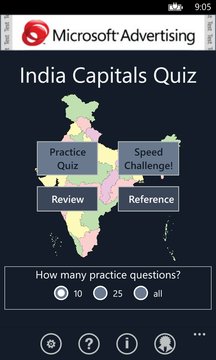India Capitals Quiz Screenshot Image