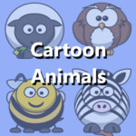 Cartoon Animals Words Image