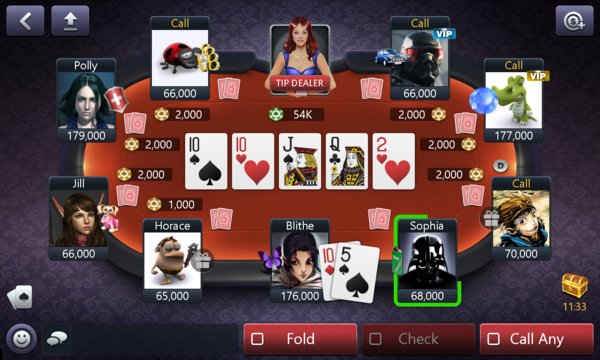 Texas HoldEm Poker App Screenshot 1