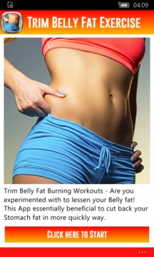 Trim Belly Fat Exercise Screenshot Image