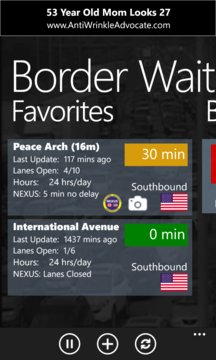 Border Wait Times Screenshot Image