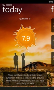 UV Index Screenshot Image