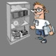Geek Library Icon Image
