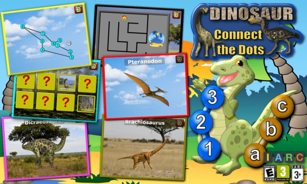 Kids Dinosaur Join the Dots Screenshot Image