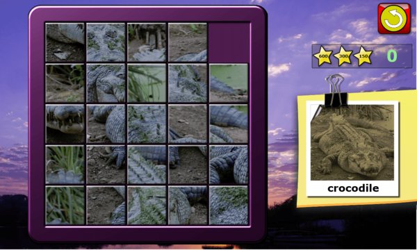 Kids Animal Slide Puzzle 15 Mystic squares game Screenshot Image