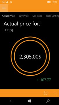 Bitcoin Exchange Rate Screenshot Image