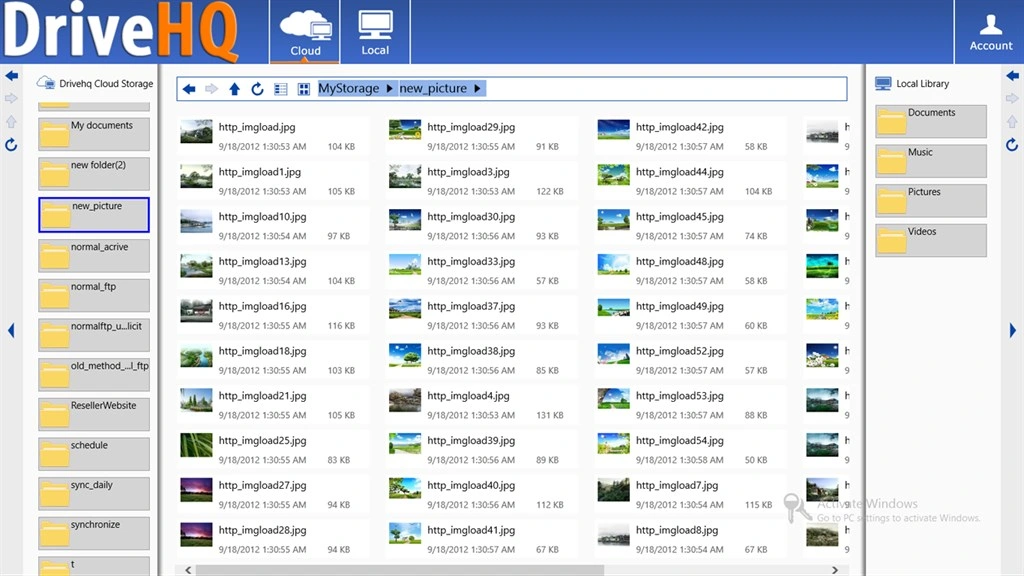 DriveHQ FileManager Lite Screenshot Image #4