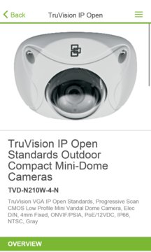 TruVision IP Camera Selector Screenshot Image
