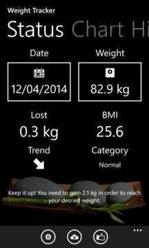 Weight Tracker Screenshot Image