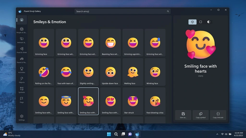Fluent Emoji Gallery Screenshot Image