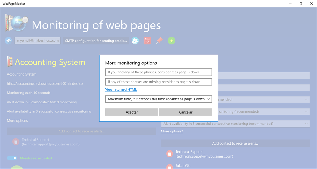 WebPage Monitor Screenshot Image #5