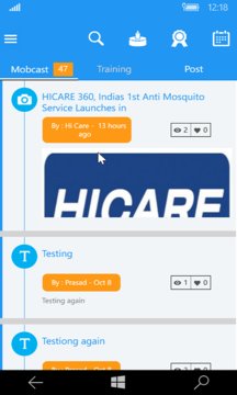 HiCare Mobcast Screenshot Image