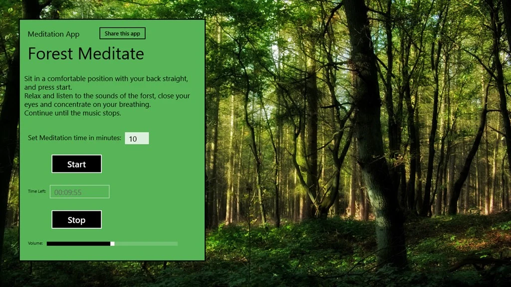 Forest Meditation Screenshot Image