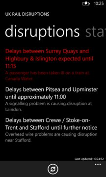 UK Rail Disruptions Screenshot Image
