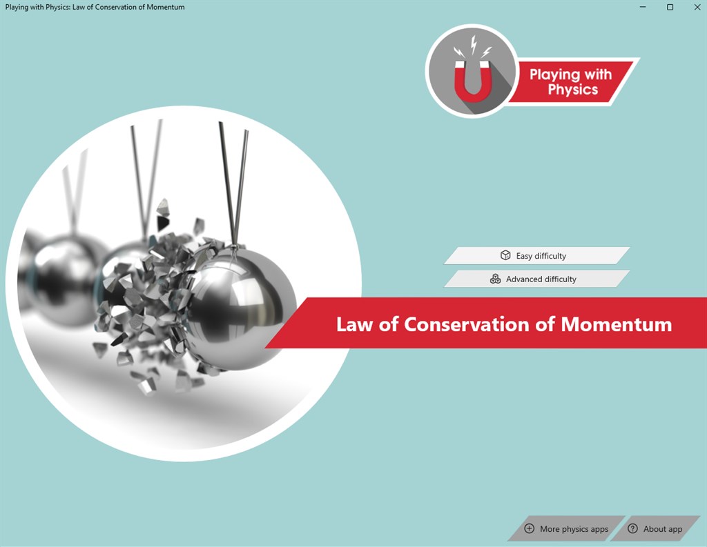 Playing with Physics: Law of Conservation of Momentum Screenshot Image
