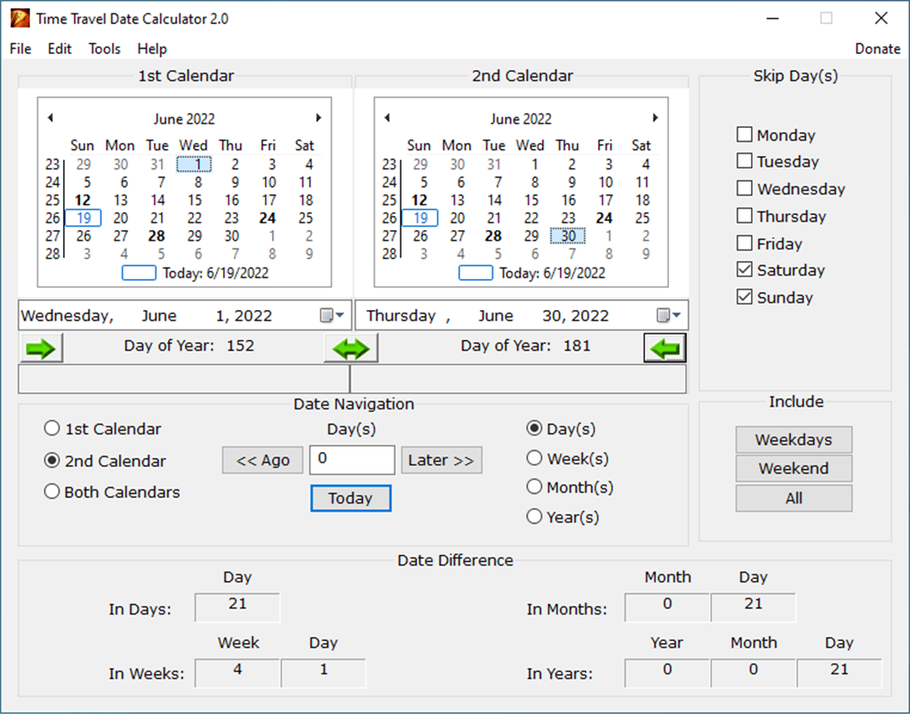 Time Travel Date Calculator Screenshot Image #4