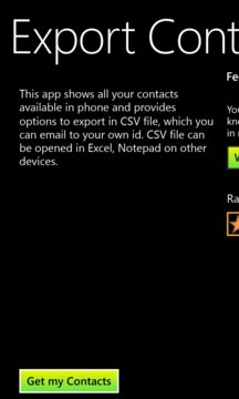 Export Phone Contact Screenshot Image
