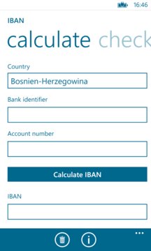 IBAN-Calculator Screenshot Image