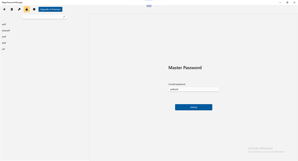 Mega Password Manager Screenshot Image #1
