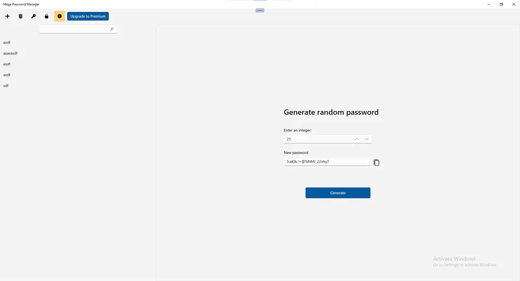 Mega Password Manager Screenshot Image #2