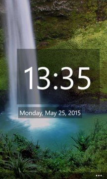 Clock and Waterfalls Screenshot Image