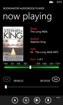 Bookinator Audiobook Player Screenshot Image