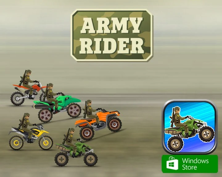 Stunt Bike - Army Rider Image