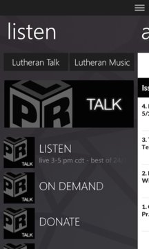Lutheran Public Radio Screenshot Image
