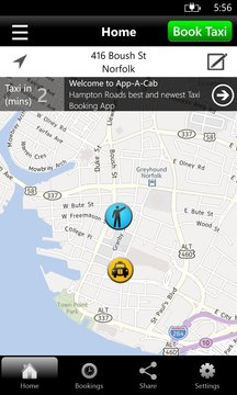 App-a-Cab Screenshot Image