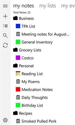 My Notes Screenshot Image