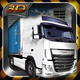 Container Truck Parking 3D Icon Image