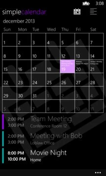 Simple Calendar Screenshot Image