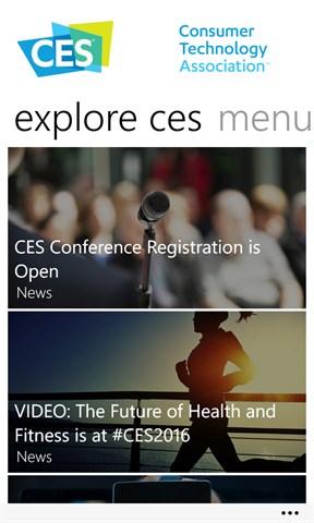 CES Mobile App Screenshot 1