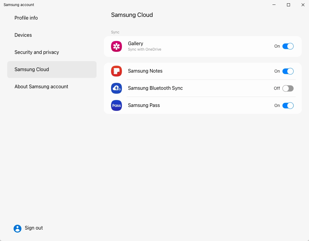 Samsung Cloud Assistant Screenshot Image