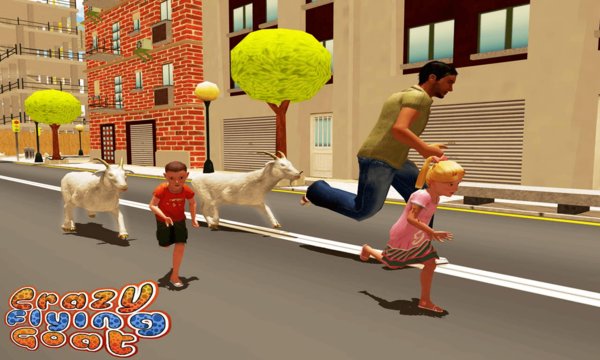 Crazy Flying Goat Simulator 3D