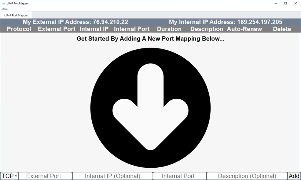 UPnP Port Mapper Screenshot Image